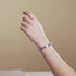 Cosmic Purple | .925 Sterling Silver | Galaxy Glass Pebble Bracelet